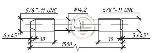Ground rod  dimensional drawing GL-10012